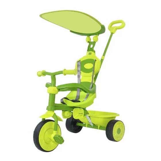 Triciclo Infantil Bebe Desmontable Con Manija Y Capota #902