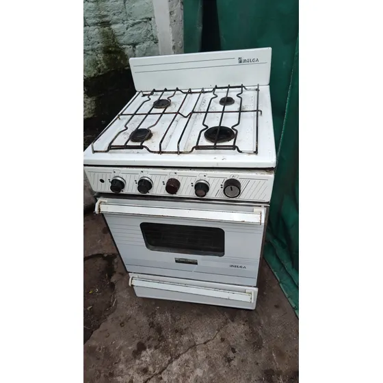 Cocina Horno A Gas D Excelente Calidad Funcionando C Detalle Blanco