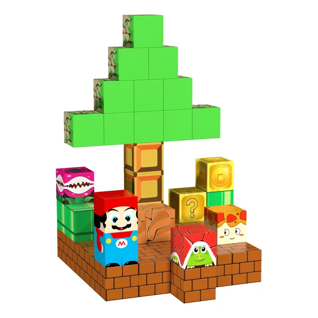 Juego Bloques Para Armar Magnéticos Minecraft De 48 Pieza