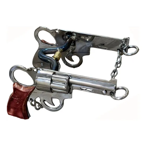 Freio Revolver Inox Tabatinga Para Cavalo Com Salivador