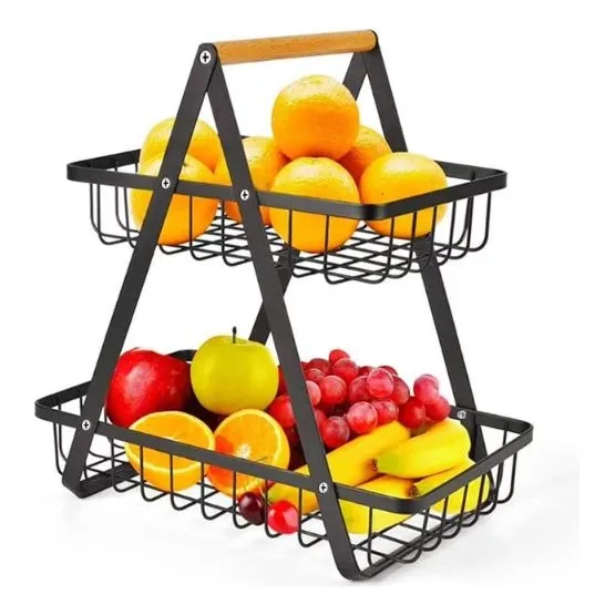 Organizador De  Alimentos Y Frutero Para Cocina De 2 Pisos