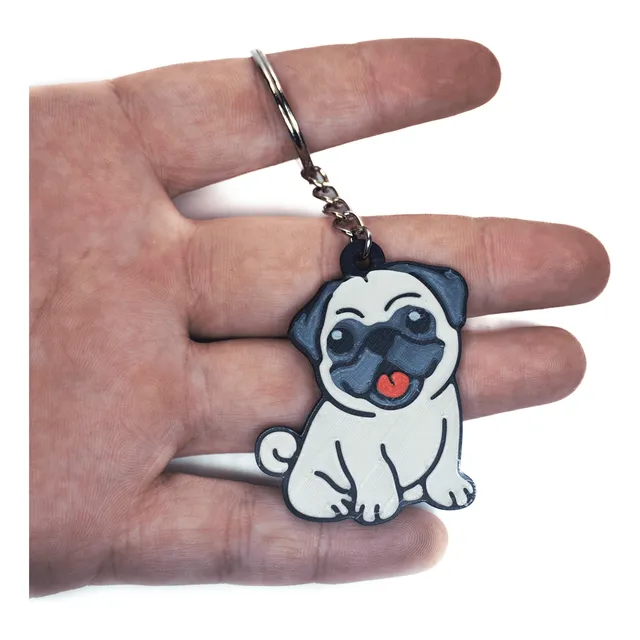 Llavero Perro Pug / Colgante Mascotas