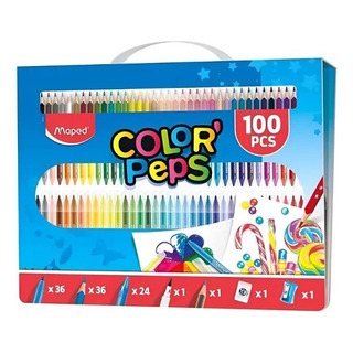 Kit De Pintura Coloração Completo Color Peps 100 Pçs Maped Kit De Pintura Coloração Completo Color Peps 100 Pçs Maped