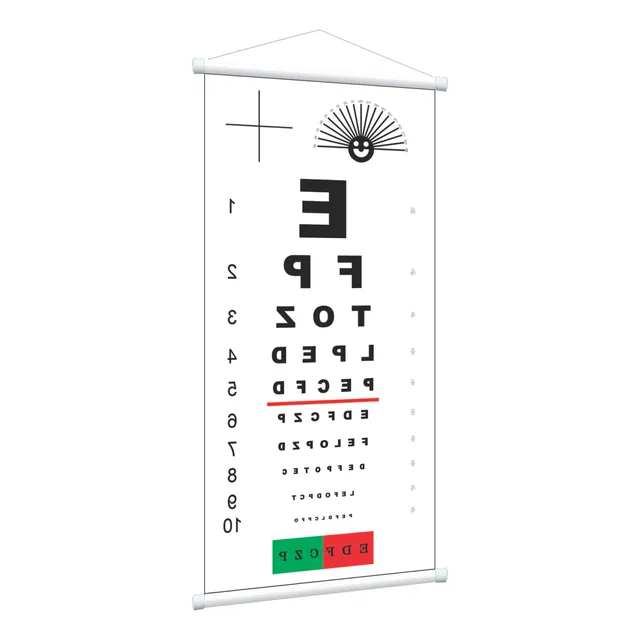 Banner Snellen Invertido Optotipo Optometria Visual 60x29cm