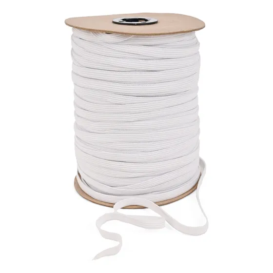 Elastico Crochette 7mm 5 Ligas Blanco Rollo Con 200mts