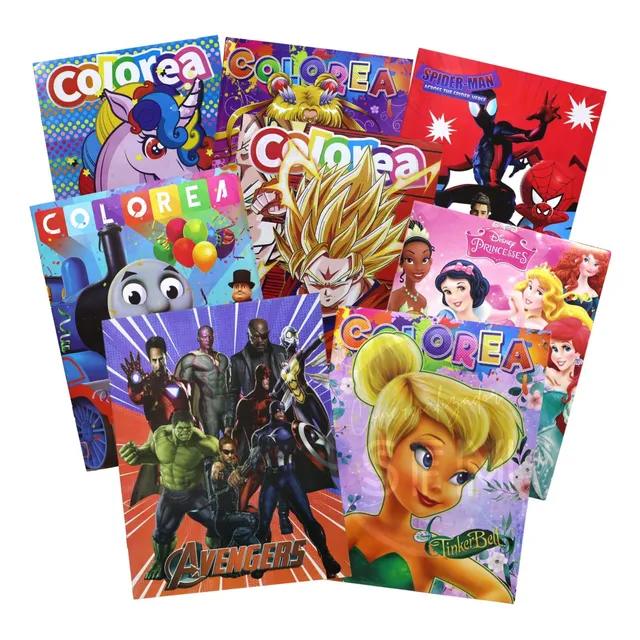 20 Libros Para Colorear Iluminar Niño Y Niña Surtido Fiesta 