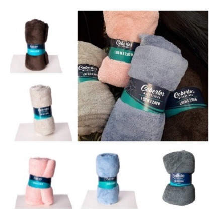 Cobertor Manta Fleece Casal Lisa Super Macia 1,80 X 2,00