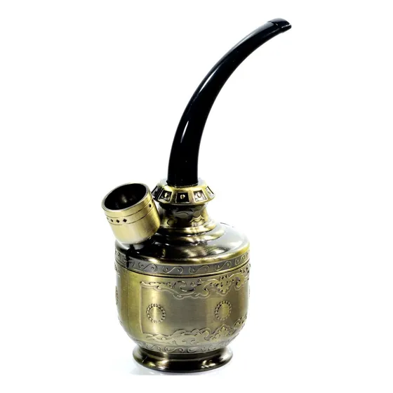 Bong Water Pipe Water Smoking Mini Narguile 2 Modelos Cor Ouro Velho