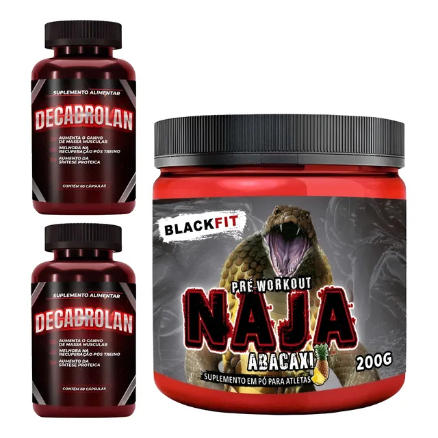 Combo 2 Deca + 1 Pre Treino Abacaxi Massa Extrema- Musculos