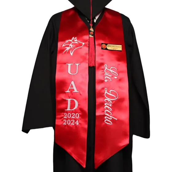 Estola De Graduación Bordada Para Toga Birrete De Graduación