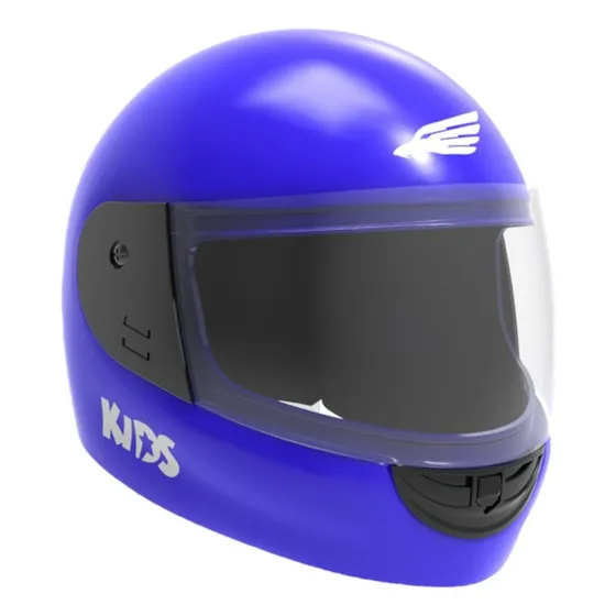 Casco Para Motos De Chicos Halcon H5 Kids Azul- En Teo Motos