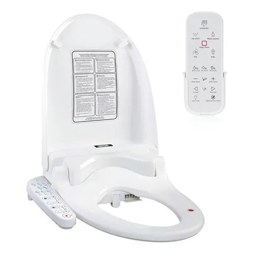 Asiento De Bidé Eléctrico Brondell Swash SE600 – Redondo, Blanco, Con Secador Y Asiento Calefactado