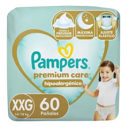 Pampers Premium Care Sin Género Tamaño Talla Xxg:60 Und.