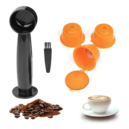 3 Cápsula Reutilizável Recarregável Dolce Gusto Com Colher