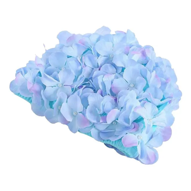 Gorro Natacion Flor Diseño Petalo Para Cabello Largo