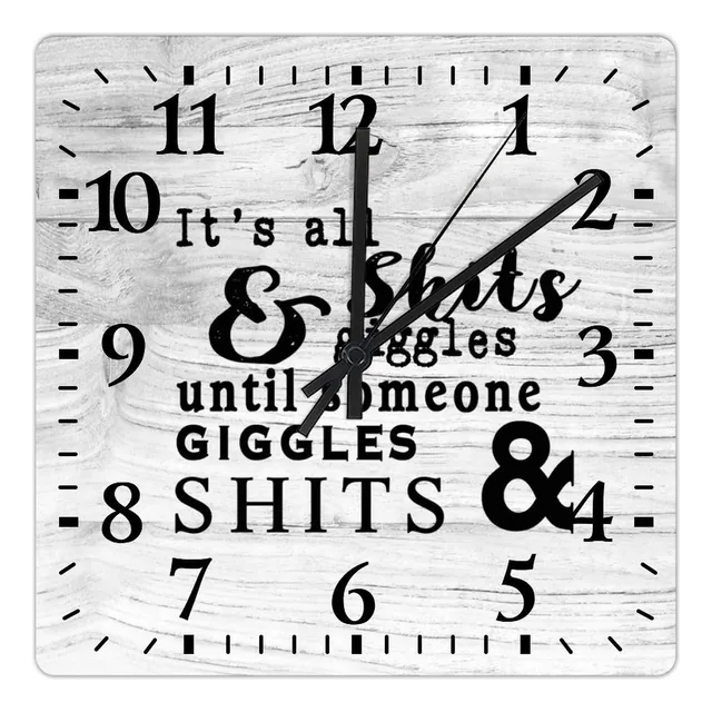 Until Someone Giggl And Shits Reloj Pared Silencioso 10 