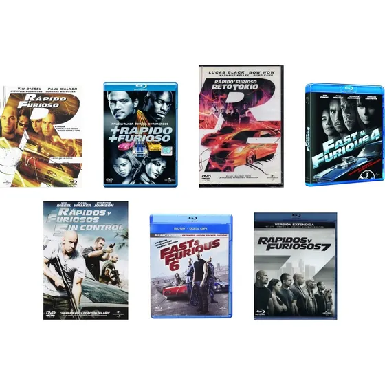 Rápido Y Furioso 1- 7 - Dvd - Bluray - Fast Furious