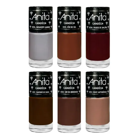 Kit 6 Esmaltes Anita Coleção Capadócia