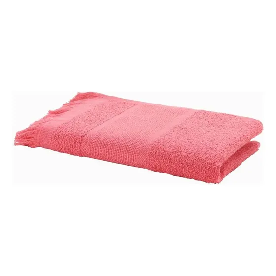 Toalla Mano Social Capri Dohler 30 X 45 Cm Algodón Flecos Color Rosa Oscuro