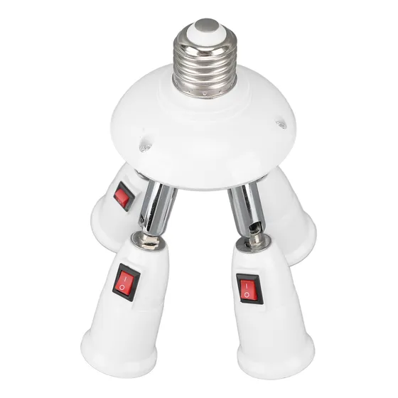 Conector Divisor De Luz, Divisor De Bombilla 4 En 1, E26, E2
