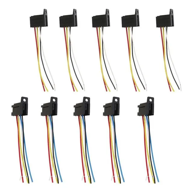 10x Coche 12v 12volt Dc 40a Amp Enchufe De Arnés De 5 Pines