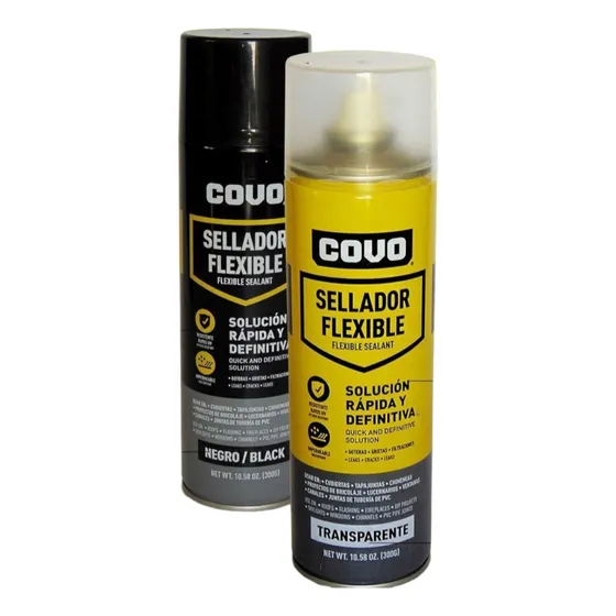 Sellador Tapagotera En Spray Negro Covo