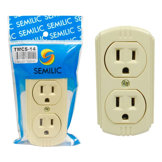 Toma Corriente Doble Superficial C/tierra Beige 110v