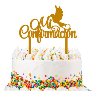 Cake Topper Mdf 11 Pzas Mi Confirmación Decoración 20 Cm Cake Topper Mdf 11 Pzas Mi Confirmación Decoración 20 Cm