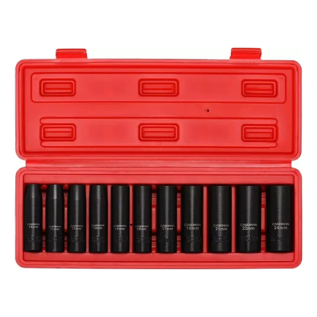 Dado Largo 1/2'' 10pcs Impacto Neumatico 8-24mm Srunv