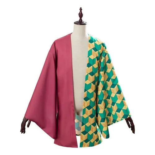 .. .kimetsu No Yaiba Giyuu Tomioka Cosplay Haori Capa Espese