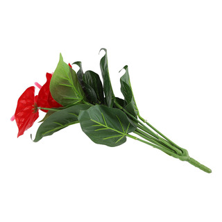 Nuevo Ramo Artificial De Flores De Anturio Rojas Falsas De Nuevo Ramo Artificial De Flores De Anturio Rojas Falsas De