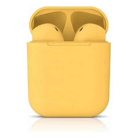 Fone Bluetooth Sem Fio In Ear Com Case Carregadora Amarelo