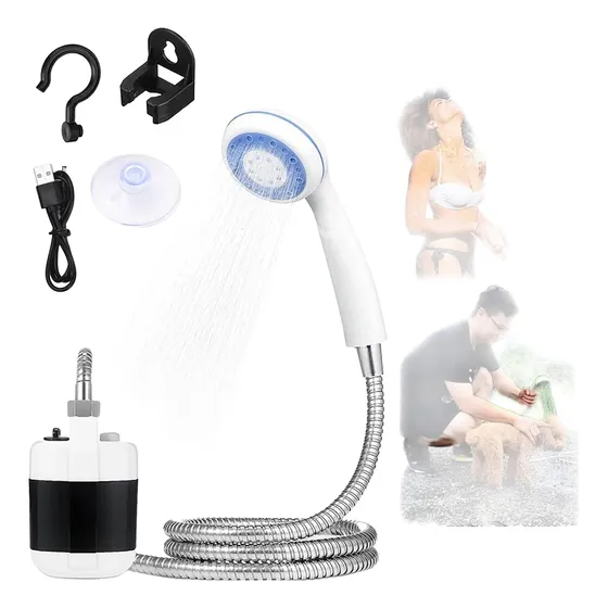 Ducha Portátil, Ducha Recargable Con Bomba De Camping