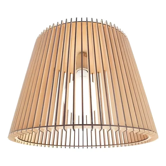 Lampara Techo Colgante Moderna Cónica Nórdico Mdf 30x25
