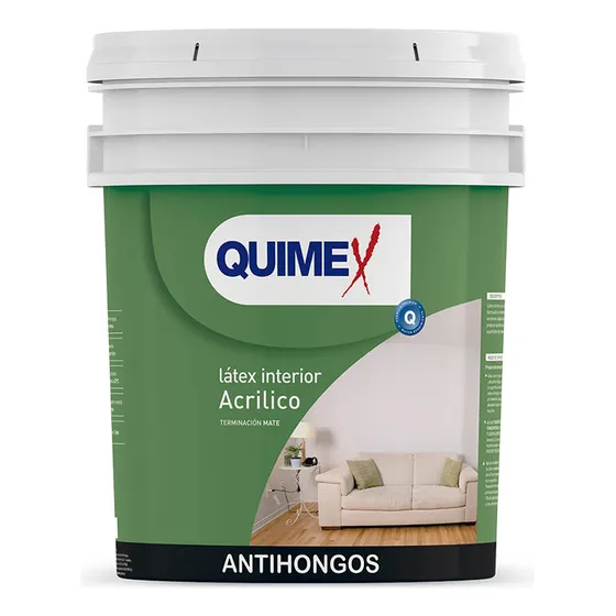 Látex Acrílico Interior Quimex Pintex 20 Litros Mate 