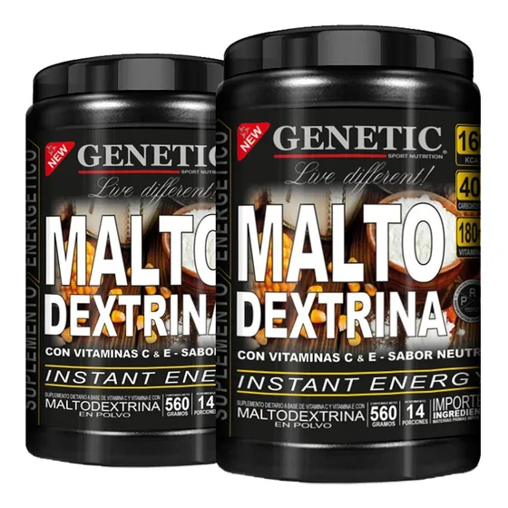 N° 1 Energia Fuerza Recuperacion Maltodextrina 1120g Genetic Sabor Neutro