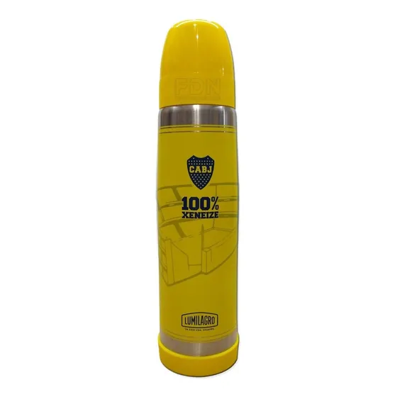 Termo Lumilagro Luminox Boca Bombonera Acero Inoxidable 1lts Color Boca Junior La Bombonera