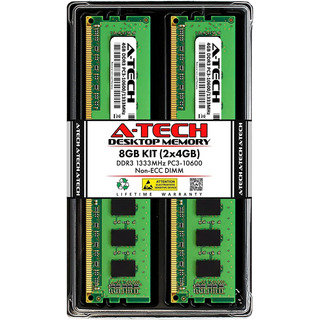 A-tech Ram 8gb Kit (2x4gb) Ddr3 1333 Mhz Pc3-10600 Dimm -... A-tech Ram 8gb Kit (2x4gb) Ddr3 1333 Mhz Pc3-10600 Dimm -...