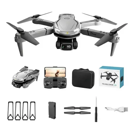 Drone V88 2.4ghz Hddupla Camera Mini Wifi Profissional Motor Cinza