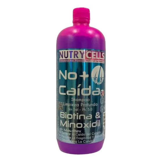 Shampoo Nutrycells No+caida Con Minoxidil Y Biotina De Litro