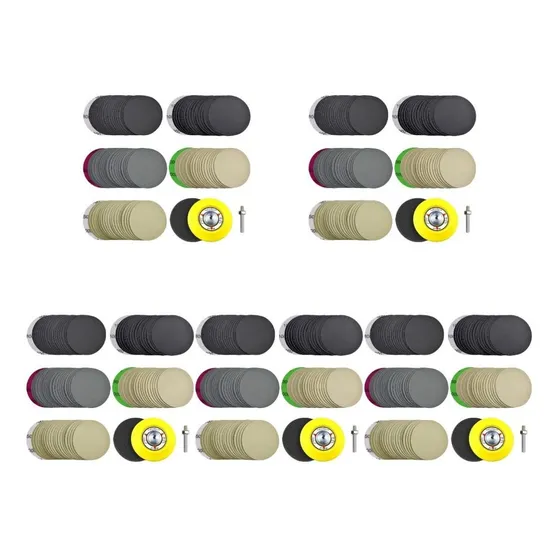 Tehaux 5pcs 3 Inch Sandpaper Drill Sanding Kit Sander