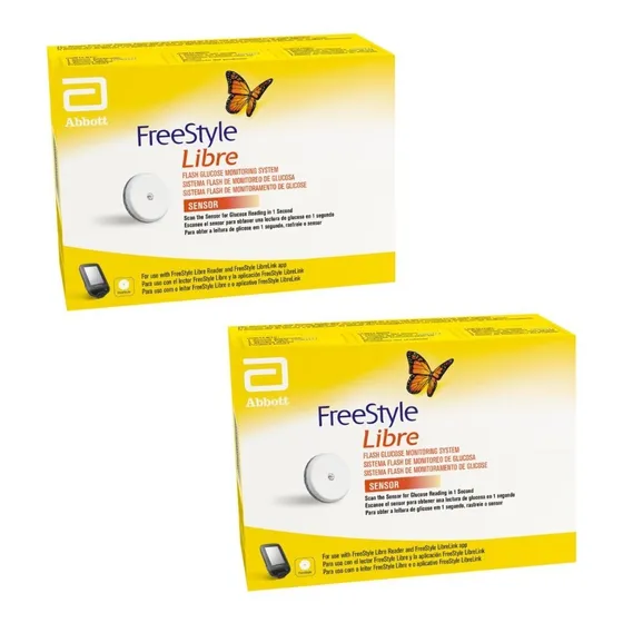 Kit De 2 Sensores Para Glucómetro Continuo Freestyle Libre 