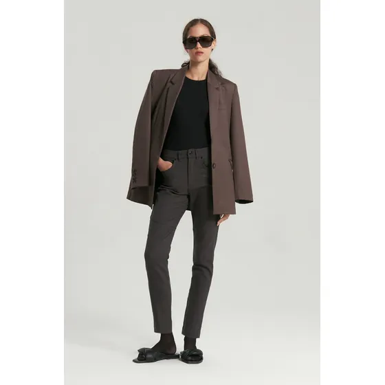 Pantalon Florencia Plomo De Mujer Maria Cher Algodón