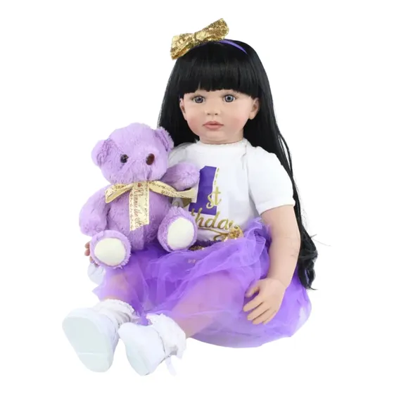 Muñeca Bebe Reborn Original Cabello Oscuro
