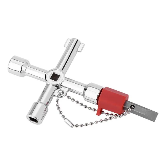 Llave Multifuncion En Cruz 4 En 1 Plomero Electricista Inge