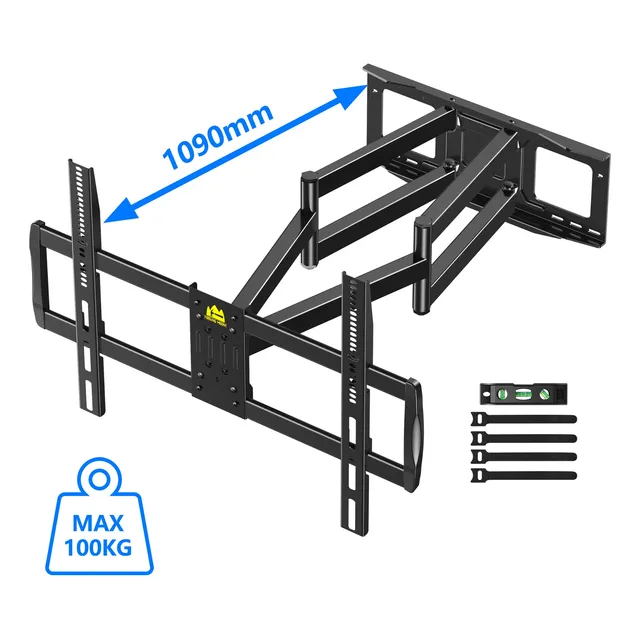 Soporte Tv Pared Con 1090mm Brazo Doble Para 60-100 Pulgadas