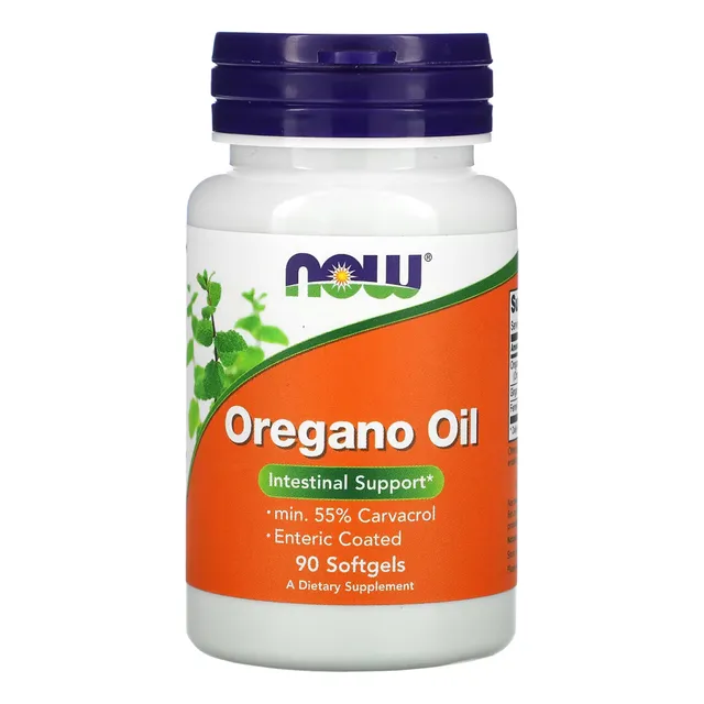 Aceite de orégano recubierto con aceite de orégano de Now Foods, 90 cápsulas blandas, sabor N/A