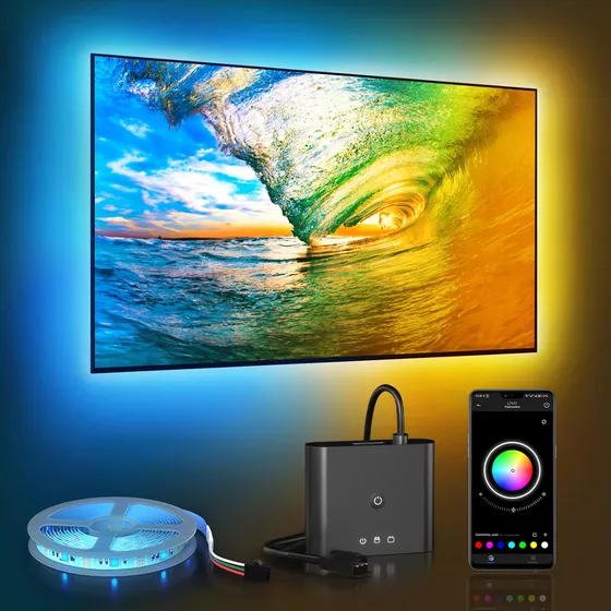 Pwaytek Retroiluminacion Led Para Tv Inteligente Caja Hdmi