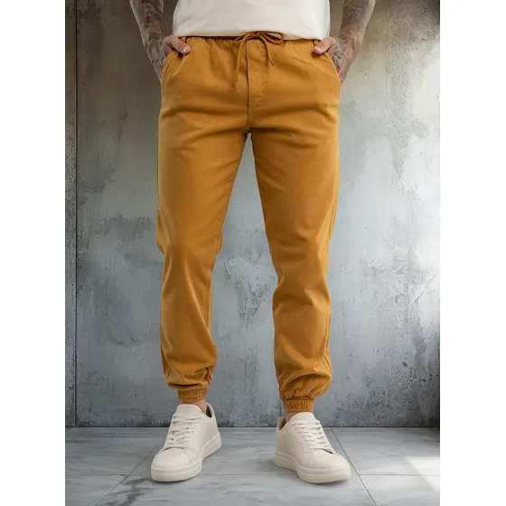 Calça Jogger Masculina Sarja Com Cordão E Elástico Dialogo