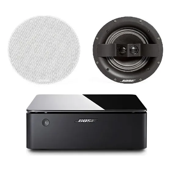 Par De Bocinas 791 Blanco + Bose Music Amplificado Negro Negro